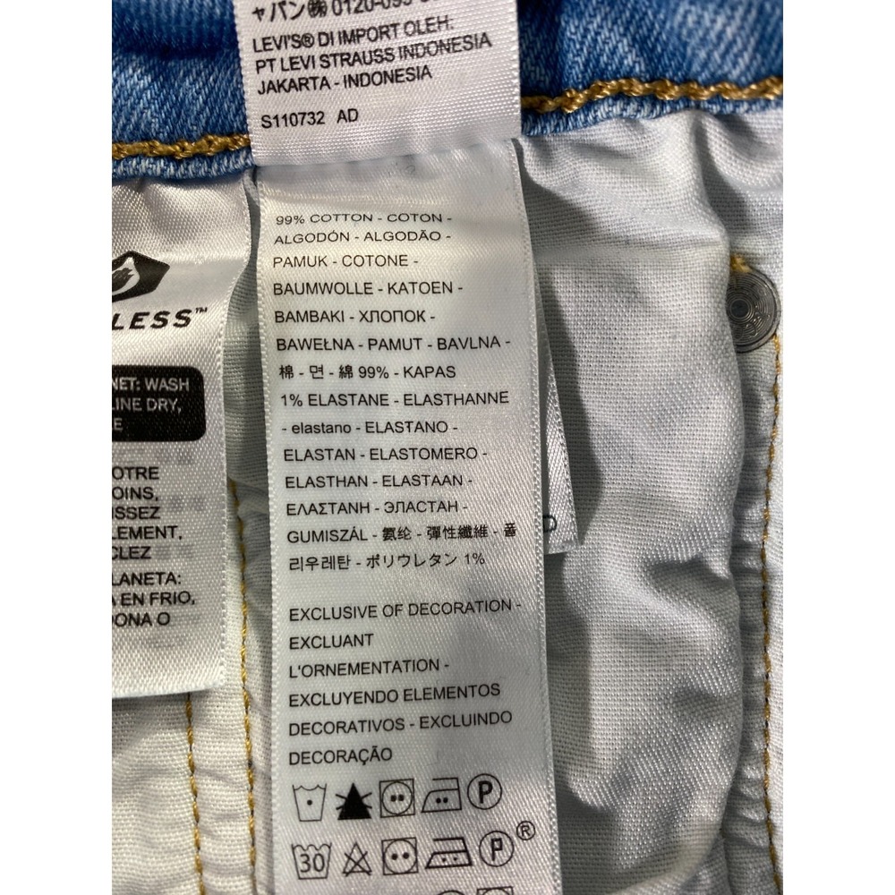 Levi's Premium 501 S Skinny Jeans Women's 28x28 (Meas 28x27) Light Wash Big E - Picture 13 of 15